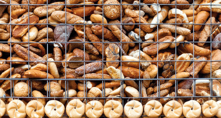 Image of thousands of breads being wasted in the UK