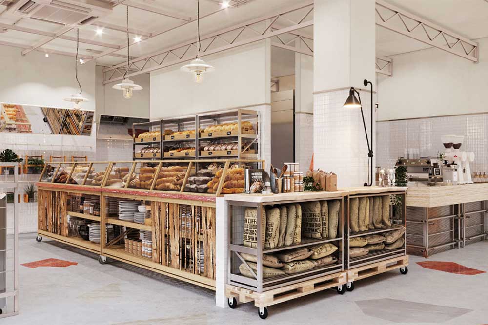 Image of inside the Chestnut Bakery in Covent Garden