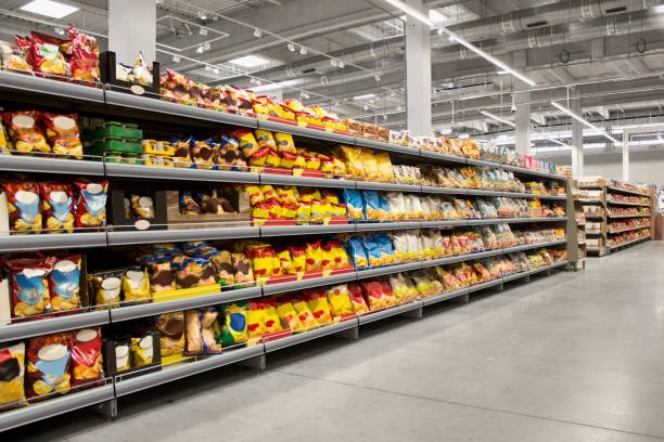 Supermarket Bread on shelves