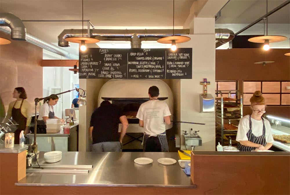 Inside the kitchen area of Big Jo bakery in North London