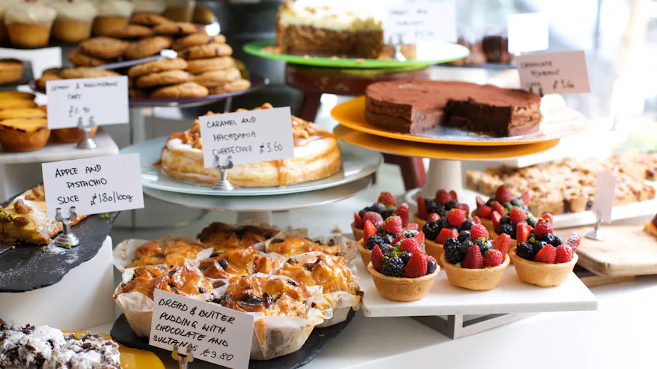 Image of assortment of pastries from Ottolenghi's in Islington, North London