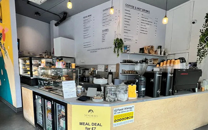 Inside Sendero Specialty Coffee Shop in Battersea Park