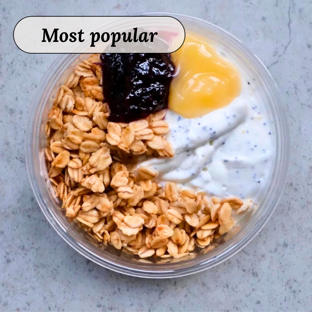 Greek Yoghurt with Lemon, Blackcurrant & Granola