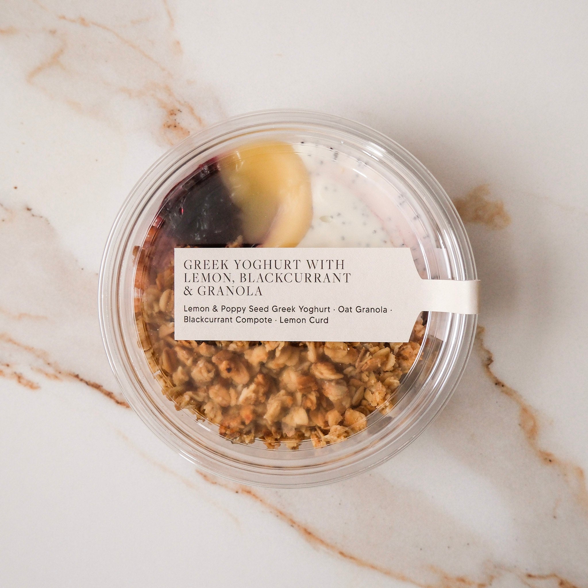Greek Yoghurt with Lemon, Blackcurrant & Granola
